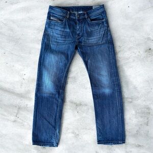 Diesel Waykee 32x32 Regular Straight Fit Low Rise Y2K  Dark Wash Jeans 0806U